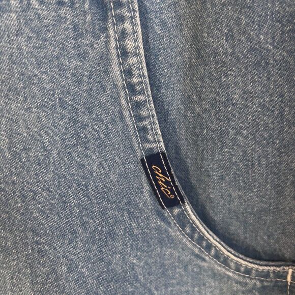 Chic Denim Jacket Hooded Soft Full Zip 100% Cotton Casual Cool Retro Y2K Size LG - Picture 9 of 11